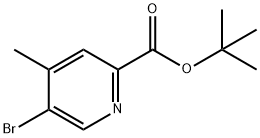 2-Pyridinecarboxylic acid, 5-bromo-4-methyl-, 1,1-dimethylethyl ester Struktur