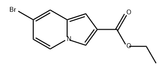 2-Indolizinecarboxylic acid, 7-bromo-, ethyl ester Structure