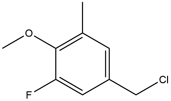5-(Chloromethyl)-1-fluoro-2-methoxy-3-methylbenzene 结构式