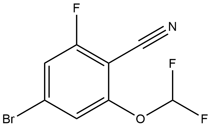 4-溴-2-(二氟甲氧基)-6-氟苯腈 结构式