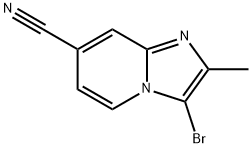 3-bromo-2-methylimidazo[1,2-a]pyridine-7-carbonitrile 结构式