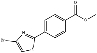 Benzoic acid, 4-(4-bromo-2-thiazolyl)-, methyl ester Struktur