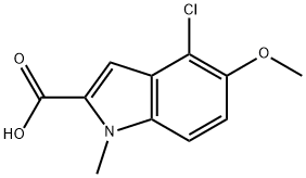 4-氯-5-甲氧基-1-甲基吲哚-2-甲酸, 2092668-02-3, 结构式