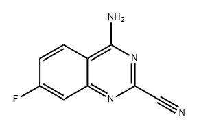 4-amino-7-fluoroquinazoline-2-carbonitrile Struktur