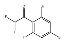 1-(2,4-Dibromo-6-fluorophenyl)-2,2-difluoroethanone 结构式