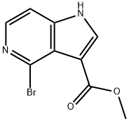 1H-Pyrrolo[3,2-c]pyridine-3-carboxylic acid, 4-bromo-, methyl ester 结构式