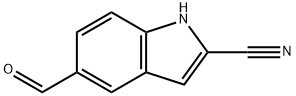 1H-Indole-2-carbonitrile, 5-formyl- Structure