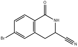 3-Isoquinolinecarbonitrile, 6-bromo-1,2,3,4-tetrahydro-1-oxo- Structure