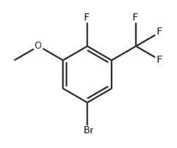 Benzene, 5-bromo-2-fluoro-1-methoxy-3-(trifluoromethyl)- Struktur