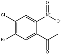 1-(5-溴-4-氯-2-硝基苯基)乙酮 结构式