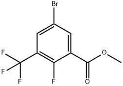 Benzoic acid, 5-bromo-2-fluoro-3-(trifluoromethyl)-, methyl ester Struktur
