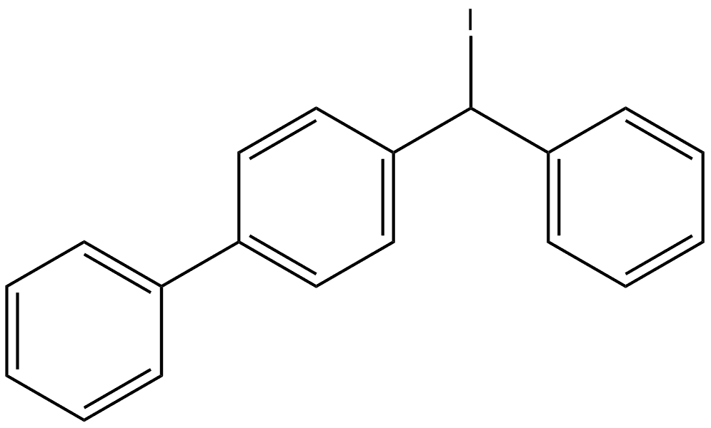 Benzene, ([1,1′-biphenyl]-4-yliodomethyl)- Structure