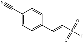 Ethenesulfonyl fluoride, 2-(4-cyanophenyl)-, (1E)- Structure