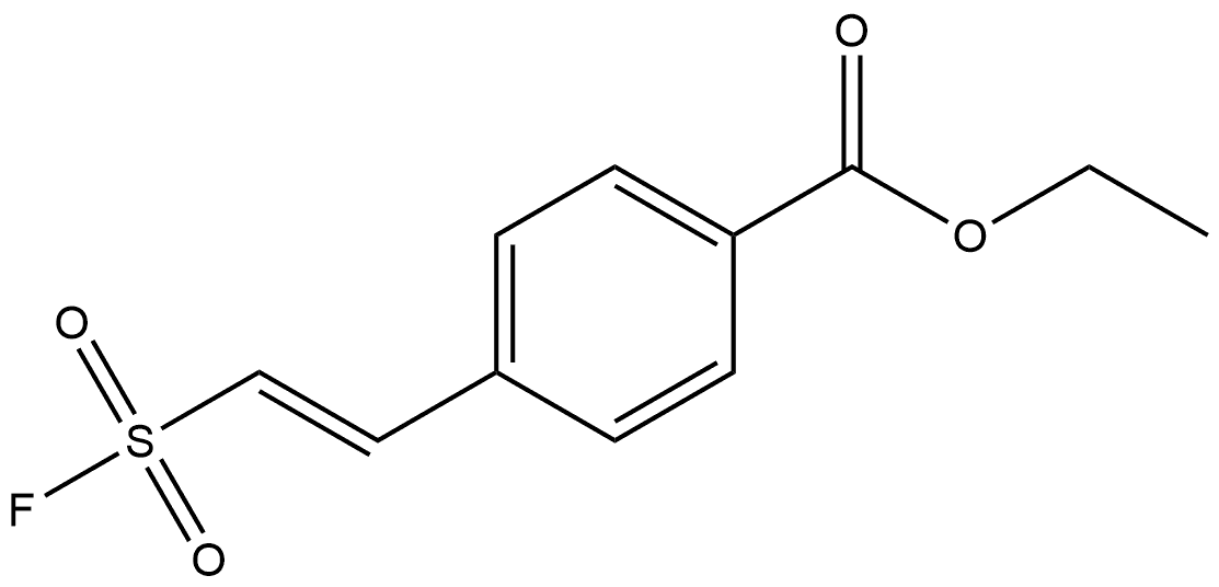 Benzoic acid, 4-[(1E)-2-(fluorosulfonyl)ethenyl]-, Structure