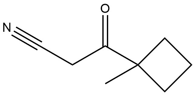 3-(1-甲基环丁基)-3-氧代丙腈 结构式