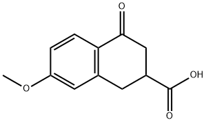 2-Naphthalenecarboxylic acid, 1,2,3,4-tetrahydro-7-methoxy-4-oxo- 结构式