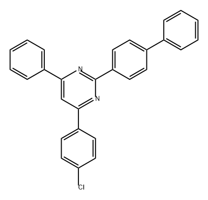 Pyrimidine, 2-[1,1'-biphenyl]-4-yl-4-(4-chlorophenyl)-6-phenyl- Structure