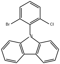 9H-Carbazole, 9-(2-bromo-6-chlorophenyl)- Structure