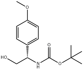 1,1-Dimethylethyl N-[(1S)-2-hydroxy-1-(4-methoxyphenyl)ethyl]carbamate Structure