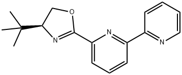 (S)-2-([2,2'-联吡啶]-6-基)-4-(叔丁基)-4,5-二氢恶唑 结构式