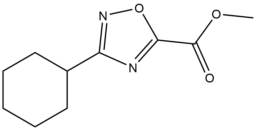 3-环己基-1,2,4-噁二唑-5-甲酸甲酯,2095343-61-4,结构式
