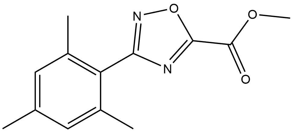 3-均三甲苯基-1,2,4-噁二唑-5-甲酸甲酯, 2095343-63-6, 结构式