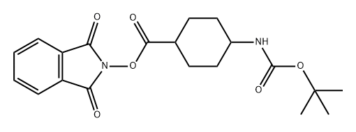 Cyclohexanecarboxylic acid, 4-[[(1,1-dimethylethoxy)carbonyl]amino]-, 1,3-dihydro-1,3-dioxo-2H-isoindol-2-yl ester Structure