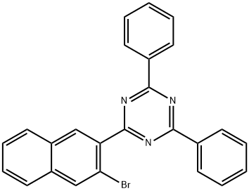 1,3,5-Triazine, 2-(3-bromo-2-naphthalenyl)-4,6-diphenyl- Structure