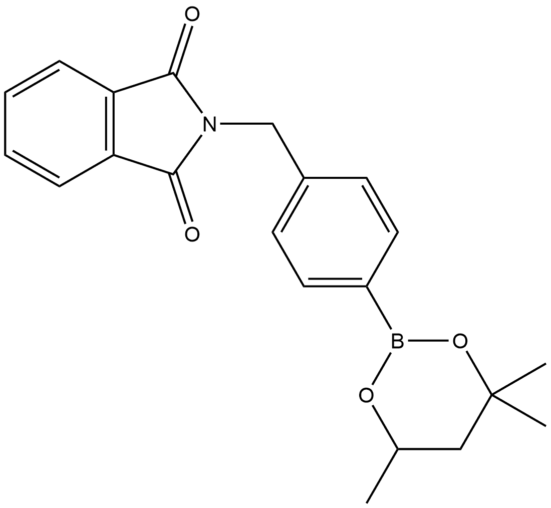 2-[[4-(4,4,6-Trimethyl-1,3,2-dioxaborinan-2-yl)phenyl]methyl]-1H-isoindole-1,... 结构式
