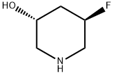 3-Piperidinol, 5-fluoro-, (3R,5R)- 结构式