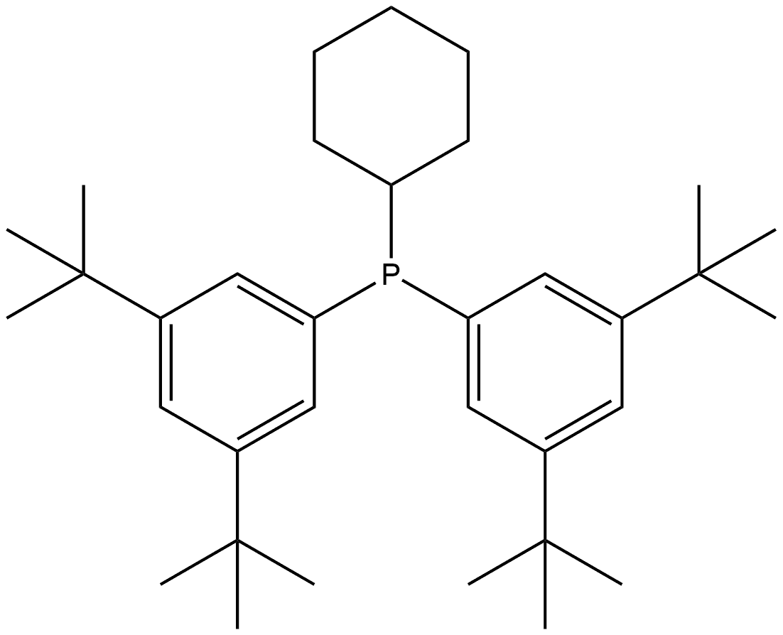 双(3,5-二叔丁基苯基)环己基膦,2097604-67-4,结构式