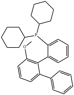 (R)-dicyclohexyl(6'-methoxy-[1,1':2',1''-terphenyl]-2-yl)phosphane 结构式