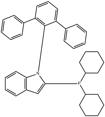 1-([1,1':3',1''-terphenyl]-2'-yl)-2-(dicyclohexylphosphanyl)-1H-indole 结构式