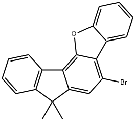 7H-Benzo[b]fluoreno[3,4-d]furan, 5-bromo-7,7-dimethyl- Structure