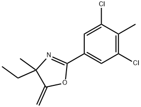 Oxazole, 2-(3,5-dichloro-4-methylphenyl)-4-ethyl-4,5-dihydro-4-methyl-5-methylene- Structure