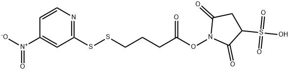 1-((4-((4-nitropyridin-2-yl)disulfanyl)butanoyl)oxy)-2,5-dioxopyrrolidine-3-sulfonic acid 结构式