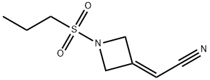 Acetonitrile, 2-[1-(propylsulfonyl)-3-azetidinylidene]- Structure