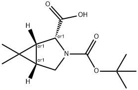 3-Azabicyclo[3.1.0]hexane-2,3-dicarboxylic acid, 6,6-dimethyl-, 3-(1,1-dimethylethyl) ester, (1R,2R,5S)-rel- Structure