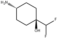 顺式-4-氨基-1-(二氟甲基)环己醇 结构式