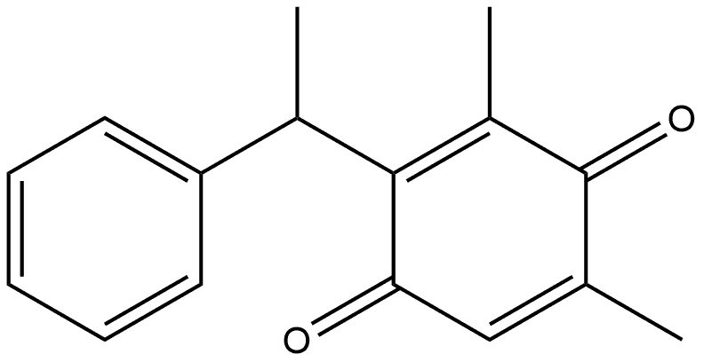 3,5-Dimethyl-2-(1-phenylethyl)-2,5-cyclohexadiene-1,4-dione,2102104-04-9,结构式