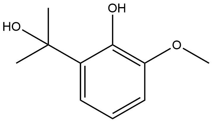 Benzenemethanol, 2-hydroxy-3-methoxy-α,α-dimethyl- Struktur