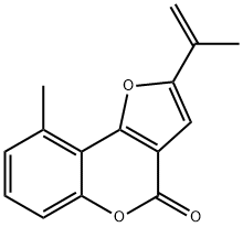 4H-Furo[3,2-c][1]benzopyran-4-one, 9-methyl-2-(1-methylethenyl)- Struktur