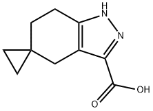Spiro[1,4,6,7-tetrahydroindazole-5,1'-cyclopropane]-3-carboxylic acid Struktur