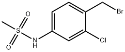 N-(4-(Bromomethyl)-3-chlorophenyl)methanesulfonamide 结构式