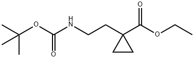 Ethyl 1-[2-[(2-methylpropan-2-yl)oxycarbonylamino]ethyl]cyclopropane-1-carboxylate Struktur