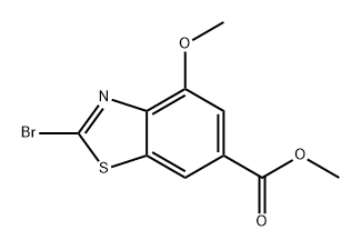 2-溴-4-甲氧基苯并[D]噻唑-6-羧酸甲酯,2102664-68-4,结构式