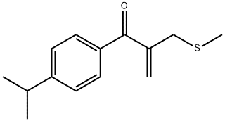 1-对异丙苯基-2-甲基硫甲基丙-2-烯-1-酮 结构式