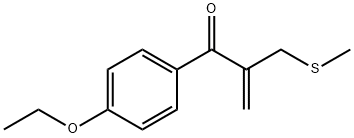 1-(4-ethoxyphenyl)-2-(methylthiomethyl)prop-2-en-1-one Struktur