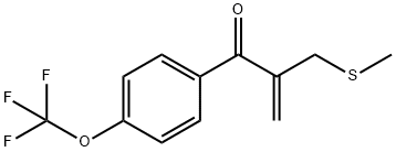 2-甲基硫甲基-1-对三氟甲氧苯基丙-2-烯-1-酮 结构式