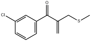 1-间氯苯基-2-甲基硫甲基丙-2-烯-1-酮 结构式